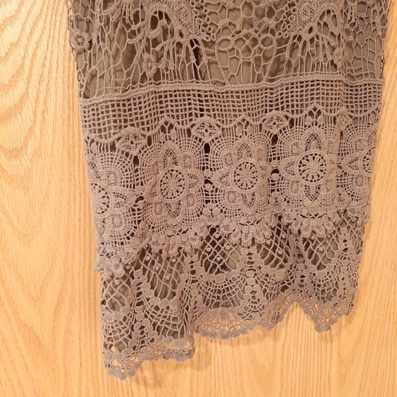 Apt. 9 Olive Green Pieced Crocheted Tank Top Size Large - Picture 7 of 9